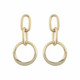 Snö of Sweden- Blanche Round Pendant Earring Gold