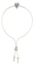Ted Baker- Pearlsi Pearly Heart Drawstring Bracelet -rannekoru
