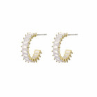 Snö of Sweden- Rola Oval Earring, korvakorut. Gold/clear