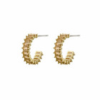 Snö of Sweden- Rola Oval Earring, korvakorut. Gold/champagne