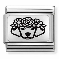 Nomination Italy- Classic, Silvershine Dog Flowers