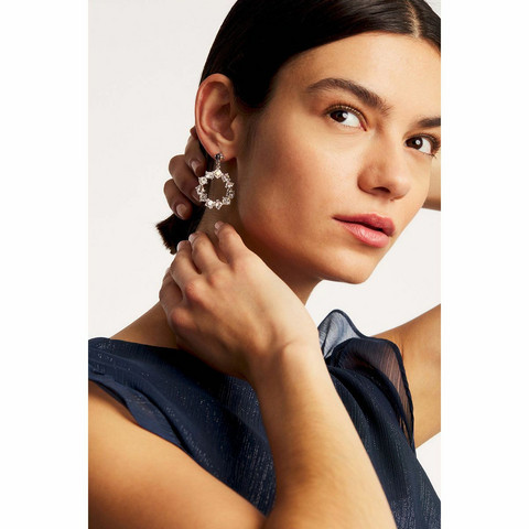 Ted Baker- Crissty Large Crystal Hoop Drop, korvakorut