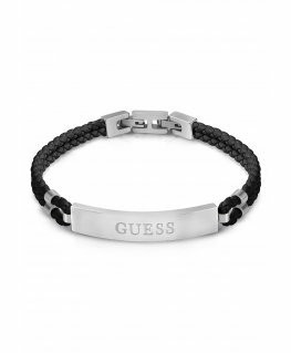 GUESS- Miesten, rannekoru. Nahka/Teräs