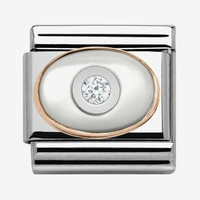 Nomination Italy- Classic, Rose Gold White Pearl Charm