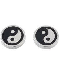 Silver Bar-  Ying Yang, teräskorvakorut