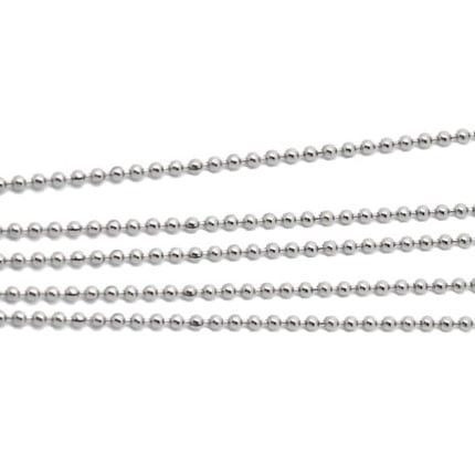 Korutuote Oy- Hopeaketju/Riipusketju 42cm Beads Diamond palloketju