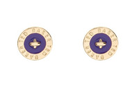 Ted Baker- Kulta ja Violetti Tempany Amel Logo Button Stud Korvakorut