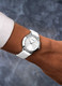 GUESS- Chelsea Cuff Nahka Valkoinen, naisten kello