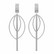 Snö of Sweden- Isabella Double Pendant Ear Plain