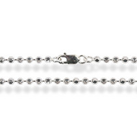 Korutuote Oy- Hopeaketju 45cm Beads Diamond palloketju
