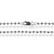 Korutuote Oy- Hopeaketju 45cm Beads Diamond palloketju