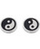 Silver Bar-  Ying Yang, teräskorvakorut