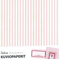 Selina kuviopaperi, Roosaraita A4 / 5 kpl