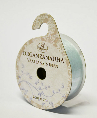 Organzanauha vaaleansininen