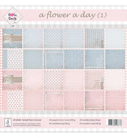 Kuviopaperit  Flower Day-Blauw/Rosa