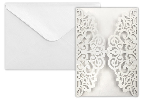 Kortti+kuori Deco helmiäisvalkoinen