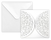 Neliökortti+kuori Deco helmiäsvalkoinen