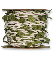 Punosnauhaa Leaves, Valkoinen/vihreä