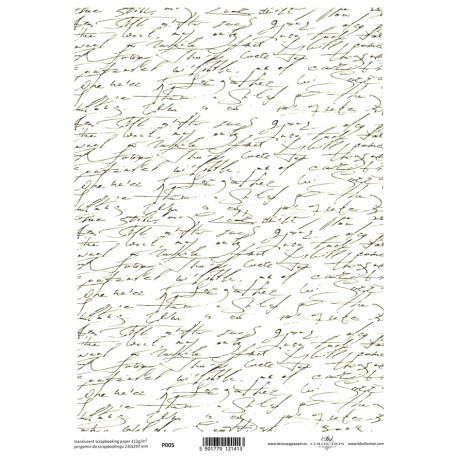 Teksti pergamenttipaperi A4