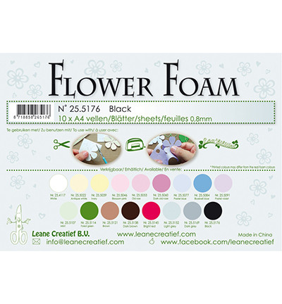 Flower foam 10 kpl A4, musta