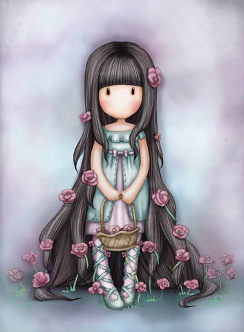 Gorjuss Onnittelukortti -  Rosebud
