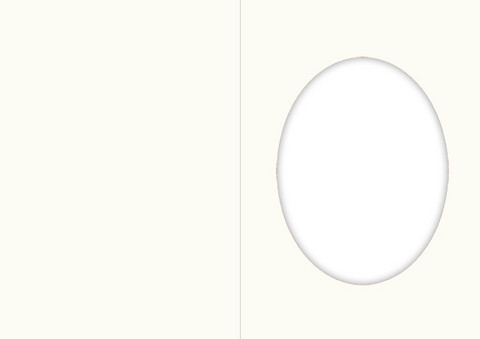2-osainen soikea korttipohja, väri luonnonvalkoinen