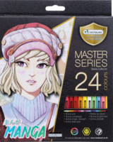 Puuvärikynäsetti 24kpl, Manga-sävyt