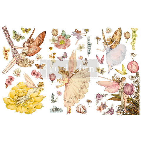 Siirtokuva Vintage Paint -  Fairy Flowers