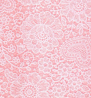 Askarteluhuopa pitsi Pink Pastel/White