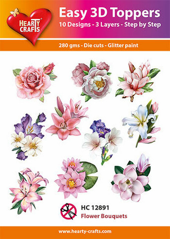 3D-paketti, vaaleanpunaiset kukat