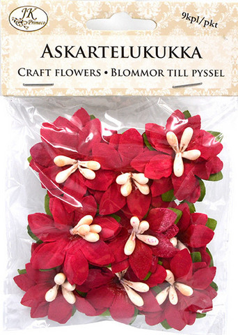 Askartelukukka Joulutähti punainen