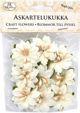 Askartelukukka Joulutähti valkoinen