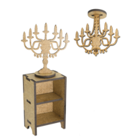 3D Figuurit nukkekotien ja shadow boxes koristeluun