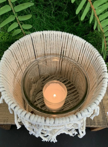 Tuikkuastia, macrame