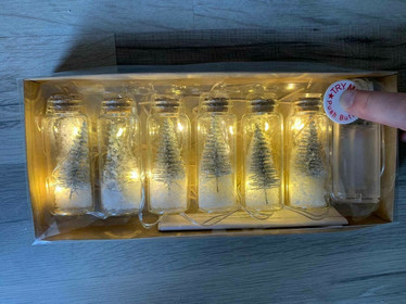 Kuusipullo led-valot (hopea)