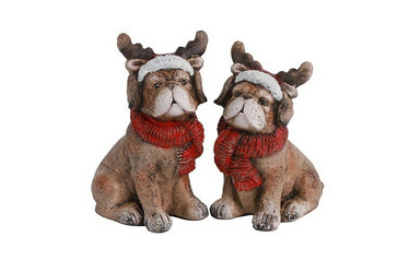 Joulu-koira Yoda, keramiikkaa, 12cm (2kpl)