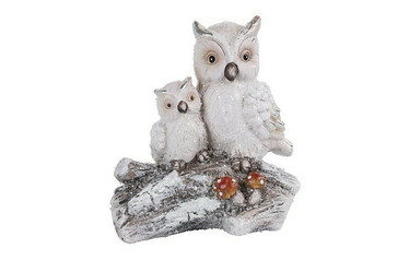 Pöllö oksalla, Hedwig 12,5cm, keramiikkaa