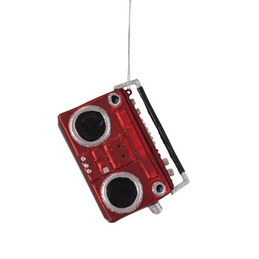 Radio/kasettisoitin, lasikoriste 10x8cm