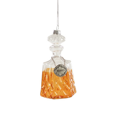 Bourbon wisky, lasikoriste oranssi 14cm