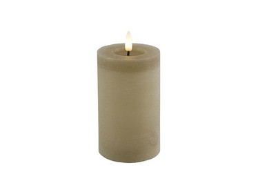 Beige 12,5cm, LED-pöytäkynttilä (ajastin)