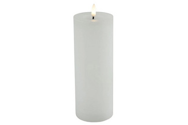 Valkoinen 20cm, LED-pöytäkynttilä (ajastin)