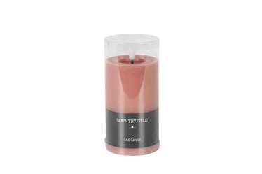 Pinkki 12,5cm, LED-pöytäkynttilä (ajastin)
