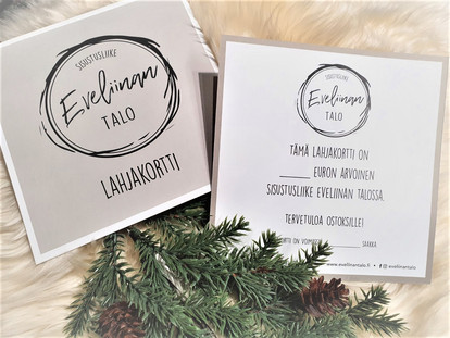Lahjakortti Sisustusliike Eveliinan Talo