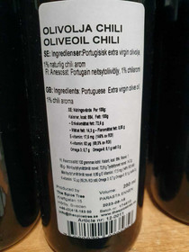 Oliiviöljy, Chili 250ml