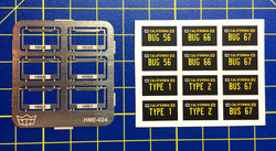 HME-024, License plate frames + licence plates