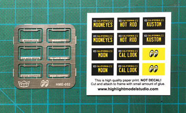 MOONEYES license plate frames + plates