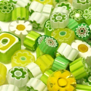 Millefiori, Green Tones, 20 g