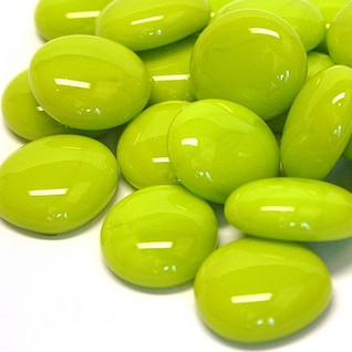 Glass Gems, 100g, Lime Marble