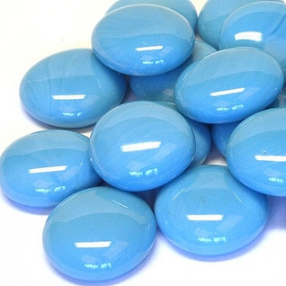 Glass Gems, 100g, Turquoise Marble