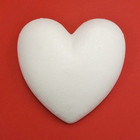 Styrofoam-heart, 15 cm, flat